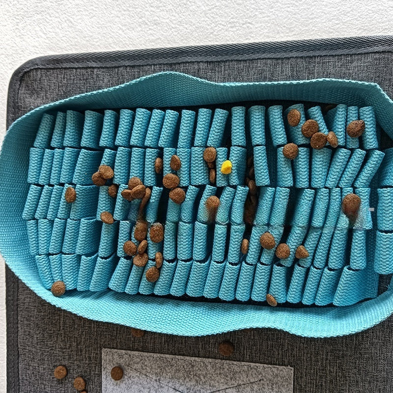 Gray Blue Dog Sniffing Mat - Detail View - FurryCircle