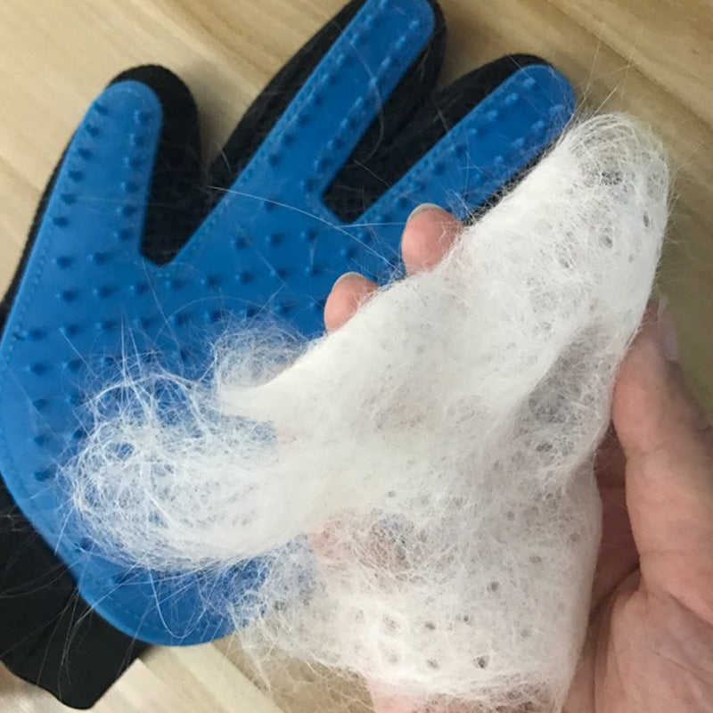 Adjustable Wrist Strap Cat Grooming Rubber Gloves