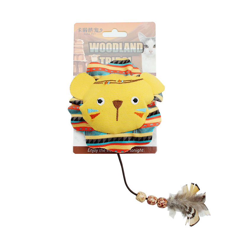 Jungle Series Cat Toys – Fun, Durable, Interactive - Lion - Front View - FurryCircle