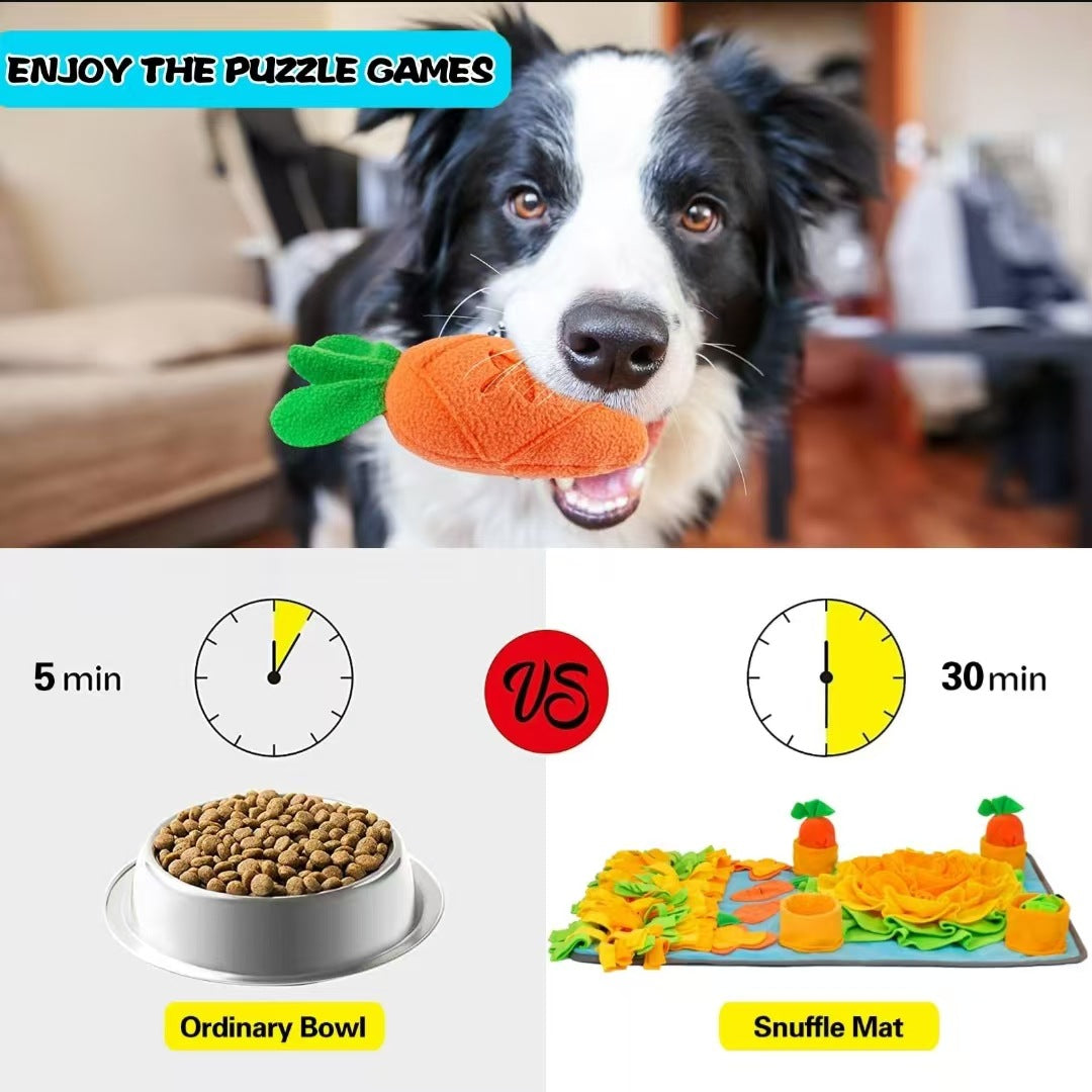 Carrot Dog Sniffing Mat - Usage Scenario - FurryCircle