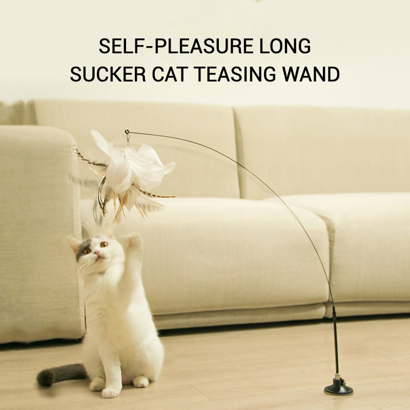 Interactive Cat Teasing Stick with Suction Cup