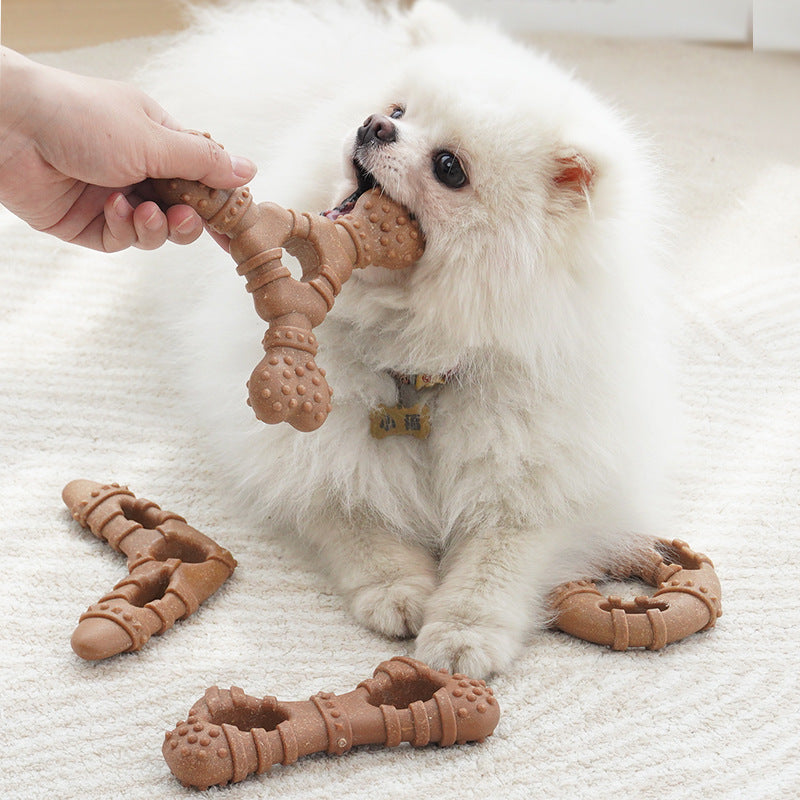 Bone-Shaped Chew Stick Dog Toy – Durable & Teeth-Cleaning