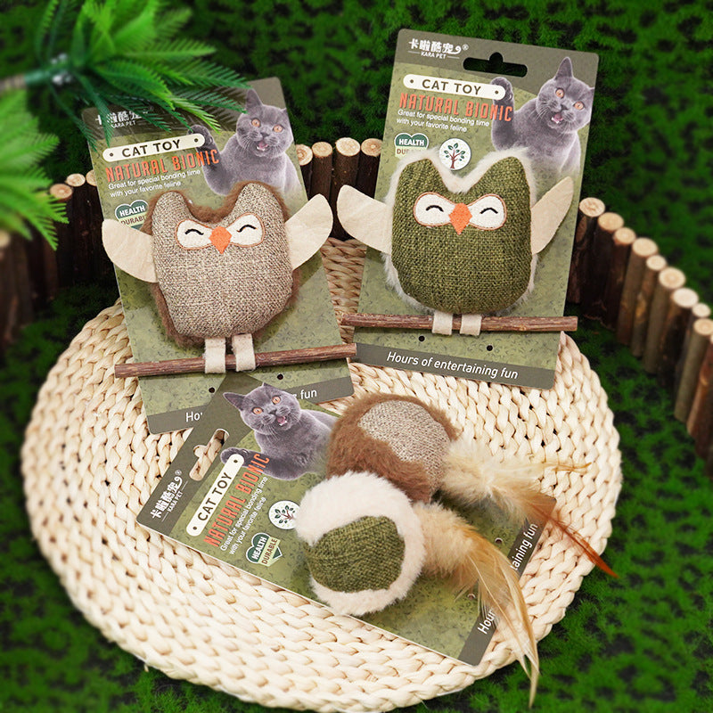 Silvervine Chew Stick with Feather Cartoon Cat Toy - Package View - FurryCircle   