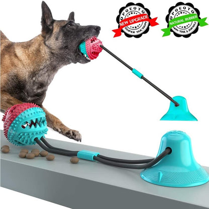 Interactive Rubber Chew Toy for Dogs Braided Rope with Hidden Food