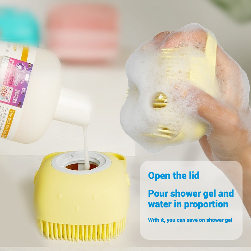 Pet Silicone Bath Brush Cleaning Care