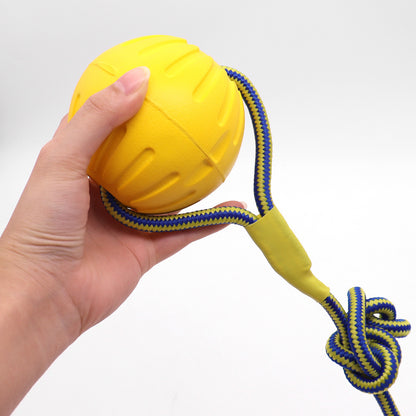 EVA Chewed And Floating Dog Toy Interactive Toy - Large Tether Ball - Front View - FurryCircle