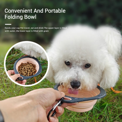 Pet Folding Silicone Bowl Collapsible Dog Outdoor Travel Portable