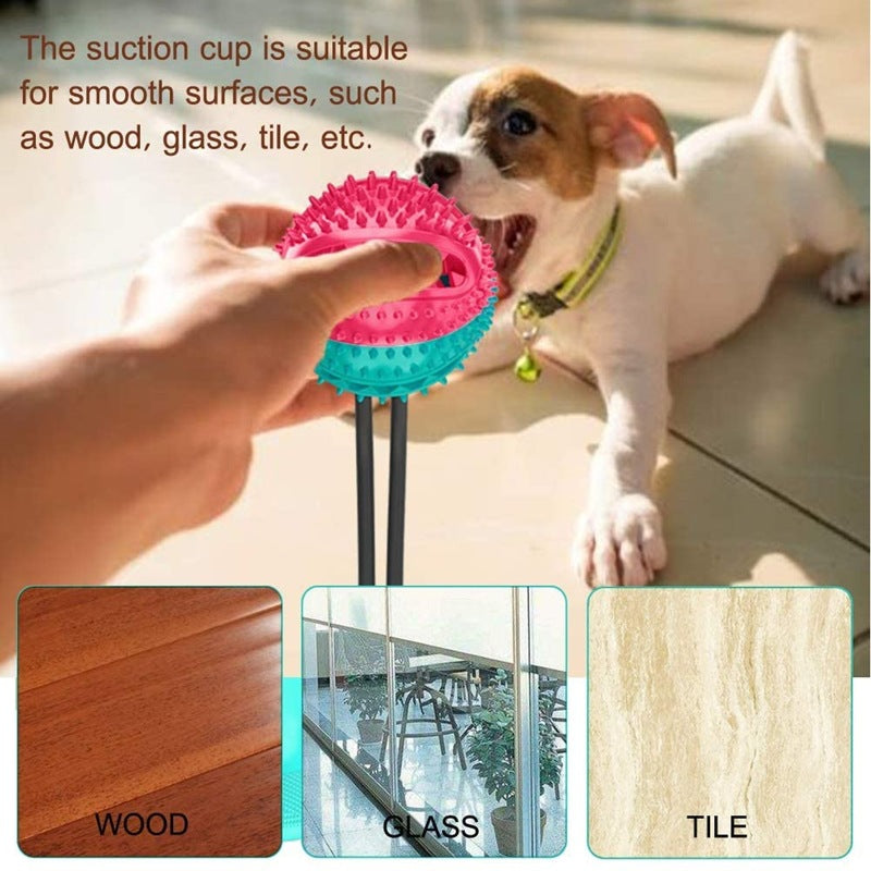 Interactive Rubber Chew Toy for Dogs Braided Rope with Hidden Food