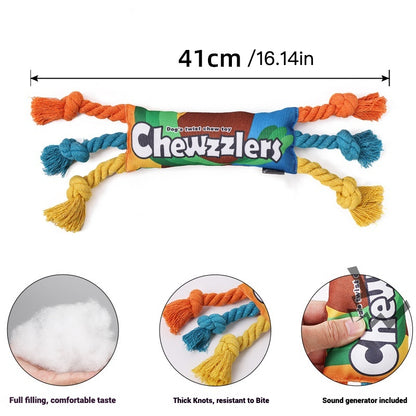 Dog Rainbow Twist Candy Squeaky Toy - Detail View - FurryCircle