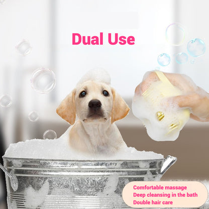 Pet Silicone Bath Brush Cleaning Care