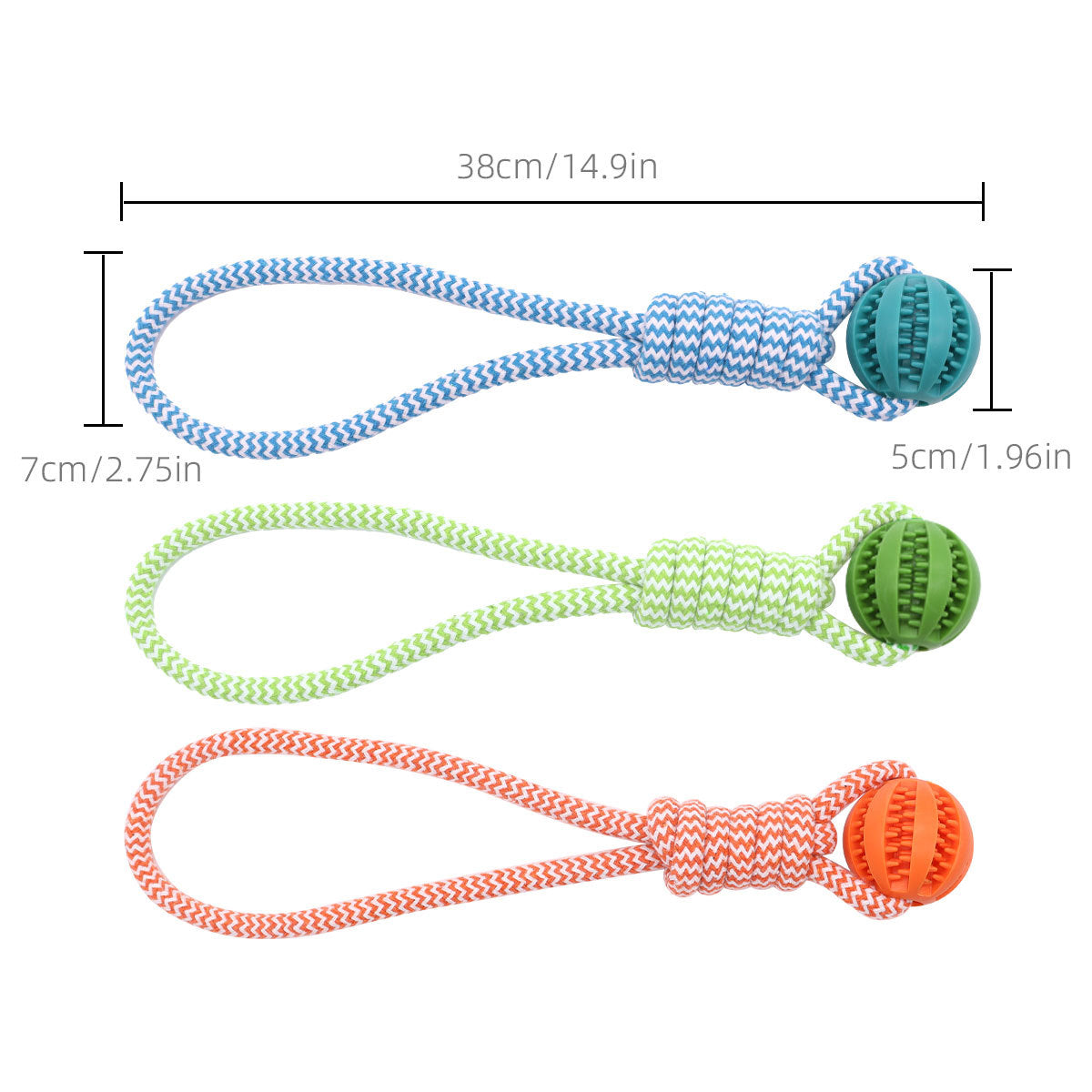 Dog Ball Toy with Rope - Size - FurryCircle