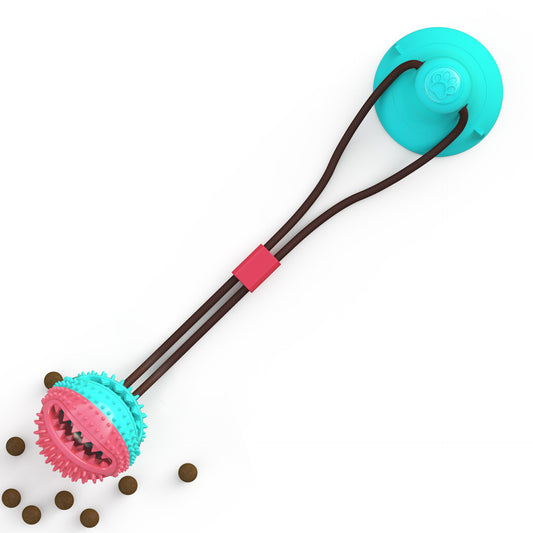 Interactive Rubber Chew Toy for Dogs Braided Rope with Hidden Food
