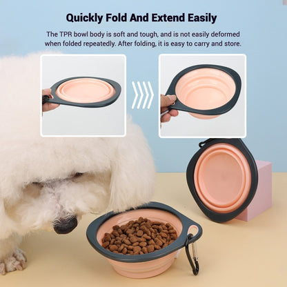 Pet Folding Silicone Bowl Collapsible Dog Outdoor Travel Portable