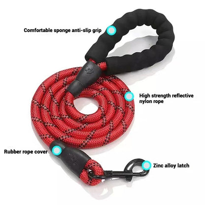 Reflective Strong Nylon Dog Leash For Large Medium Small Dog