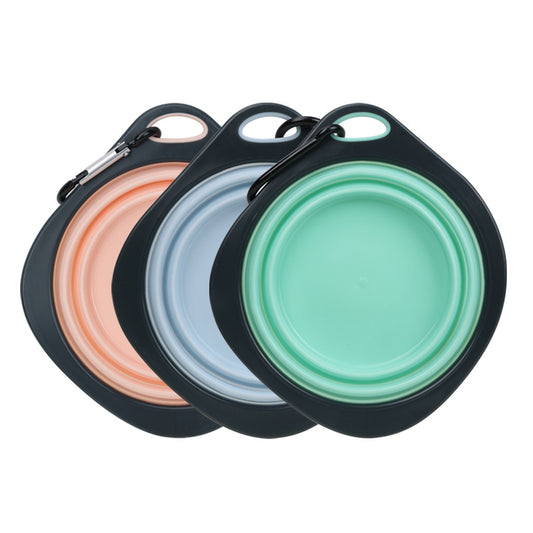 Pet Folding Silicone Bowl Collapsible Dog Outdoor Travel Portable