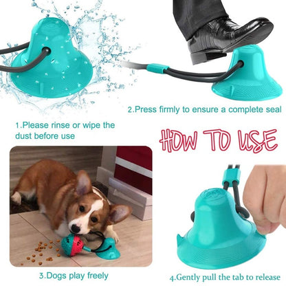 Interactive Rubber Chew Toy for Dogs Braided Rope with Hidden Food