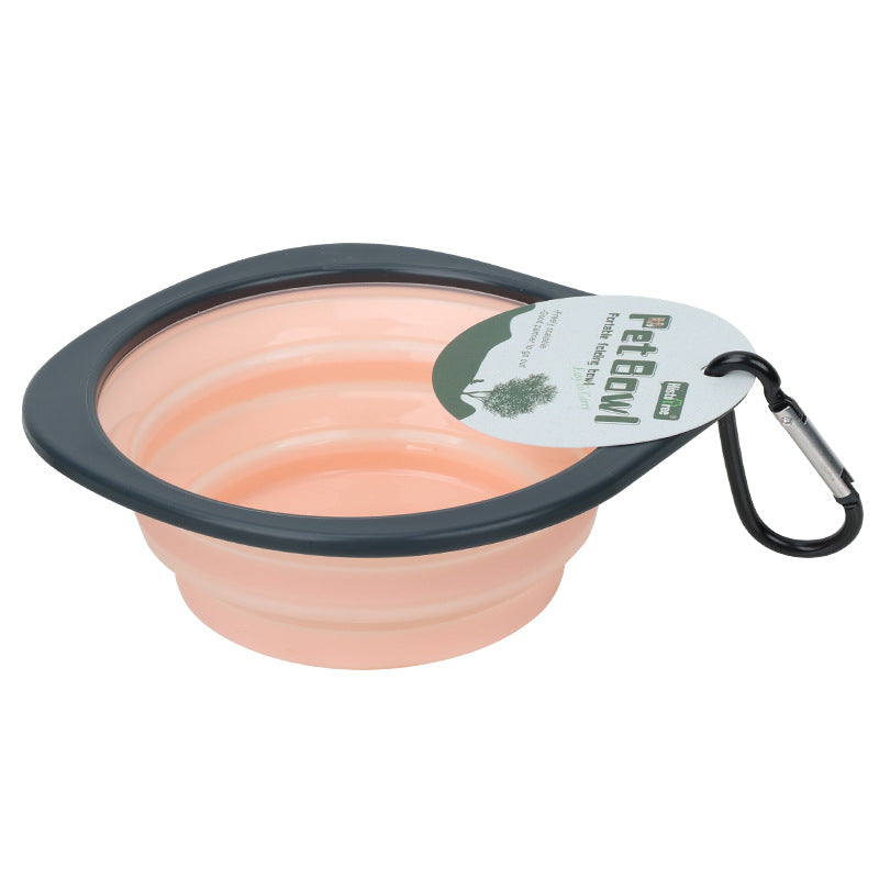 Pet Folding Silicone Bowl Collapsible Dog Outdoor Travel Portable