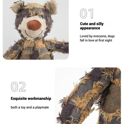 Interactive Dog Squeak Plush Bear Toy