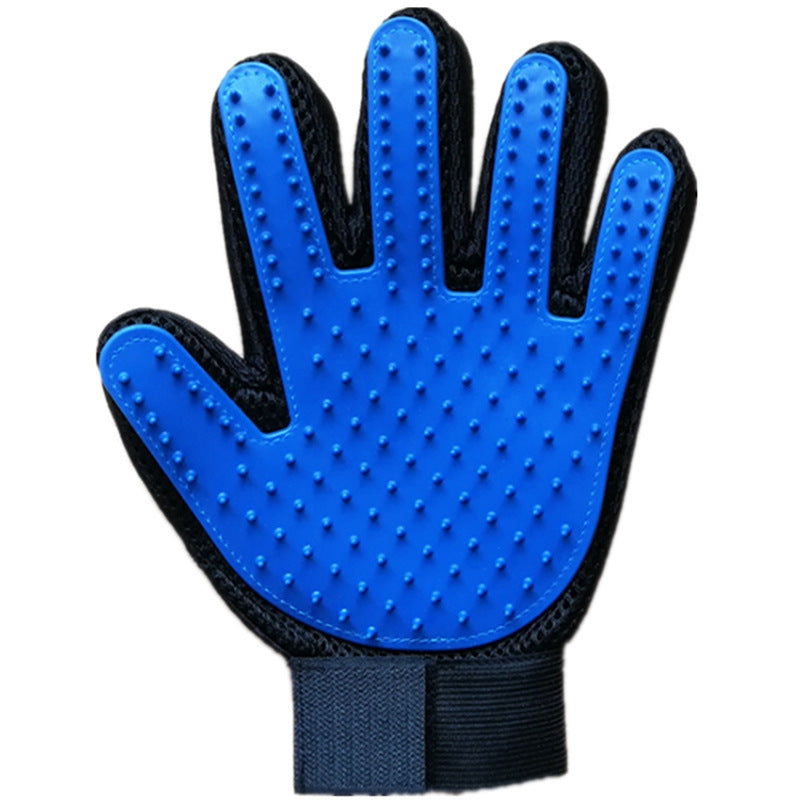 Adjustable Wrist Strap Cat Grooming Rubber Gloves