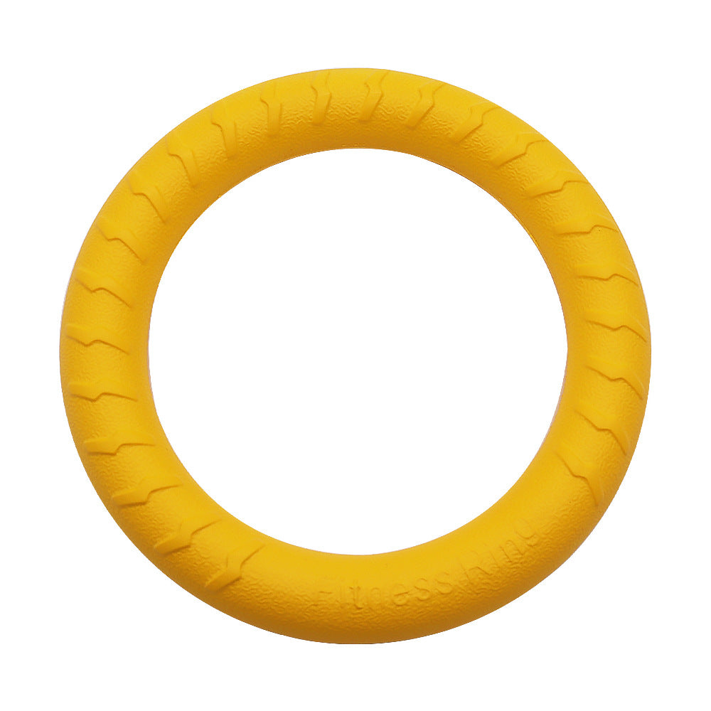 EVA Chewed And Floating Dog Toy Interactive Toy - Large Ring - Front View - FurryCircle