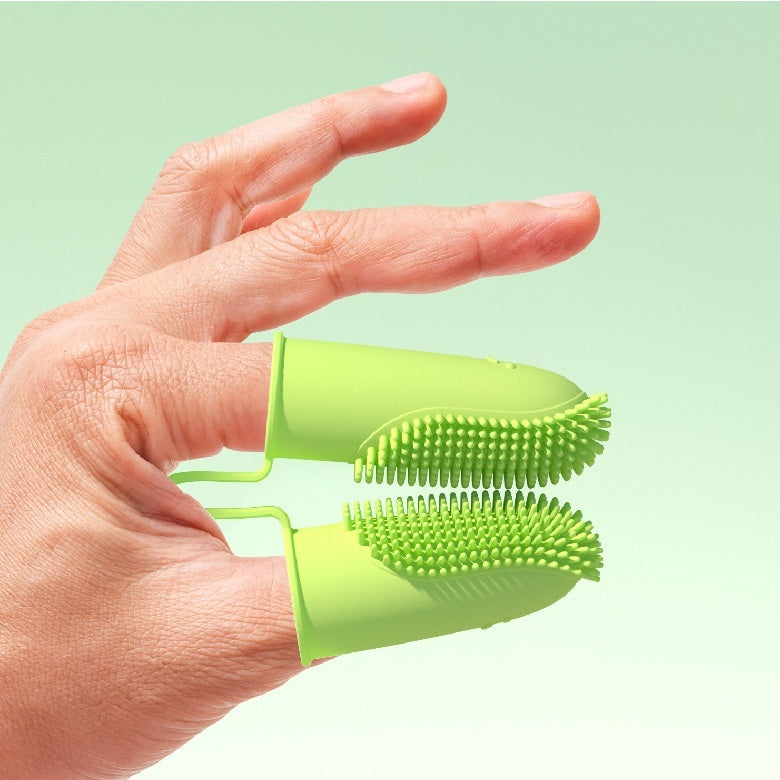 Pet Two-Finger Cleaning Toothbrush