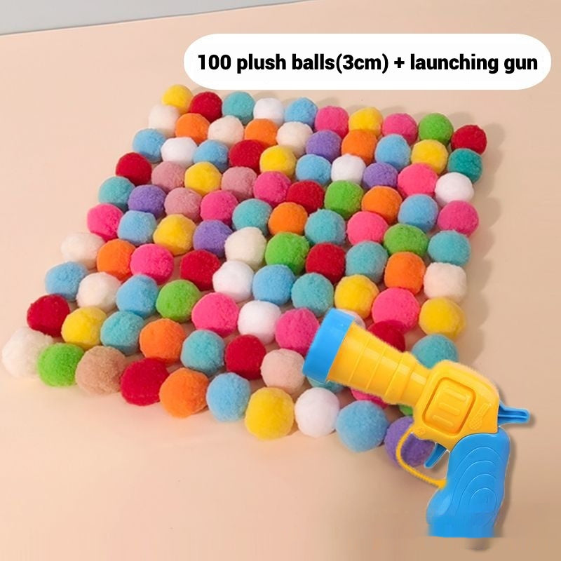 Cat Interactive Plush Ball Launcher Toy Gun