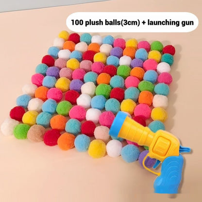 Cat Interactive Plush Ball Launcher Toy Gun