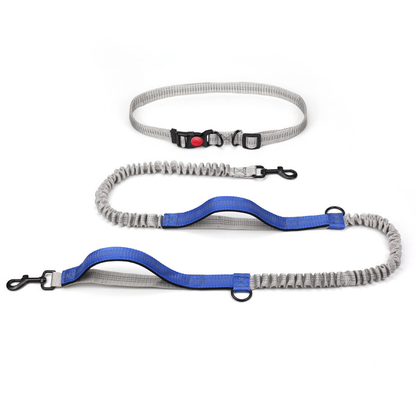 Outdoor Running Reflective Double Telescopic Dog Leash