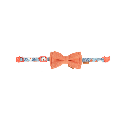 Upgraded Cat Collar with Bells and Bow Tie, Safe Breakaway, Happy Pear
